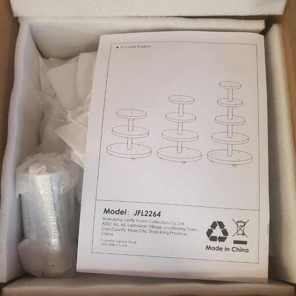 New - 24" Five Tier Cupcake/Dessert Display Stand in White Wood Finish - Picture 10 of 10